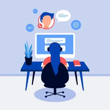 Technical support design concept. 库存插图