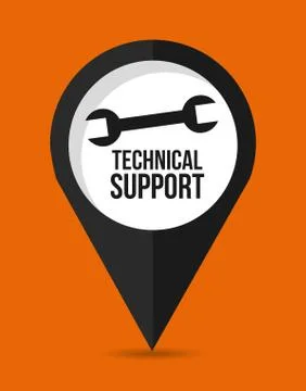 Technical support design, vector illustration eps10 graphic Stock Illustration