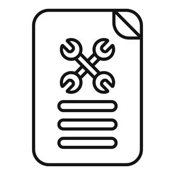 Technical support document with crossed wrenches showing troubleshooting イラスト素材