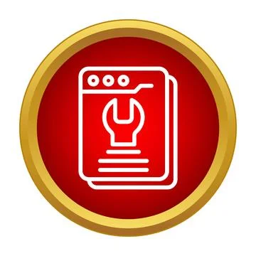 Technical support document with wrench settings icon Stock Illustration