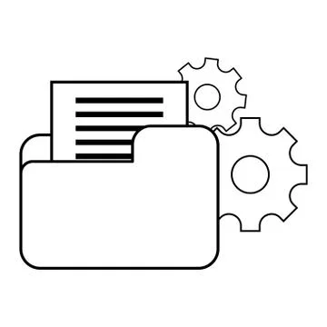 Technical support documents folder Stock Illustration