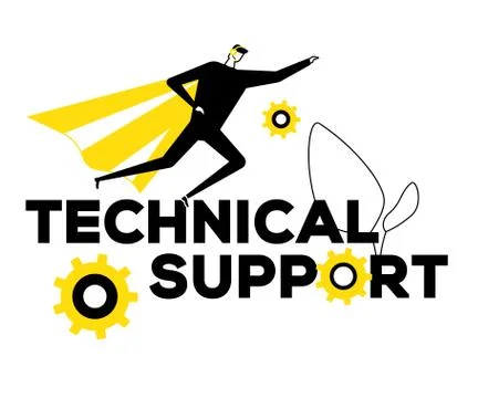 Technical support - flat design style vector illustration Illustrazione stock