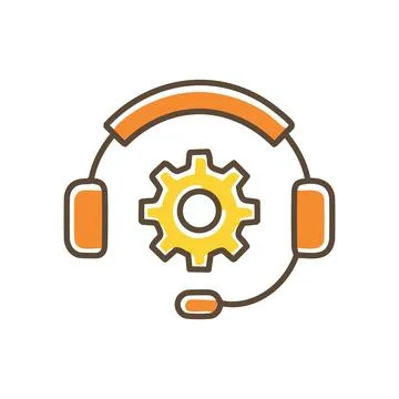 Technical support gear. Technical support, technical assistance, and servic.. Stock Illustration