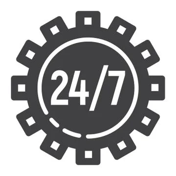 Technical support glyph icon, seo and development Stock Illustration