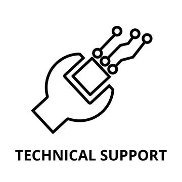 Technical support icon, for graphic and web design Illustrazione stock