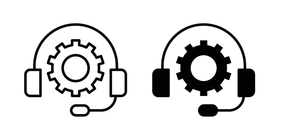Technical support icon Illustration Eps10 for web or app Stock Illustration