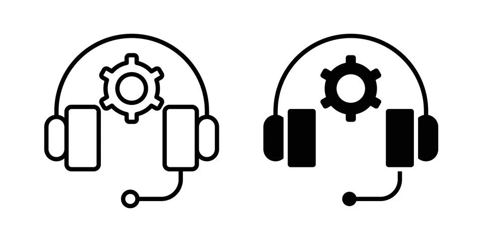 Technical support icon illustration. Pixel perfect vector graphics Illustrazione stock