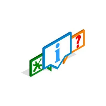 Technical support icon, isometric 3d style Stock Illustration