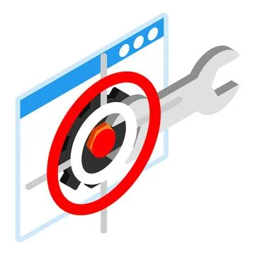 Technical support icon, isometric style 库存插图