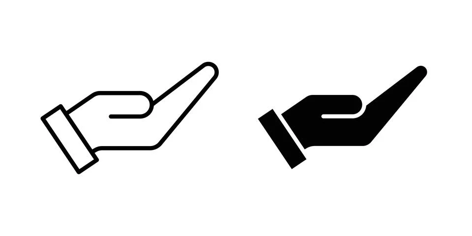 Technical support icon logo. Outline style icons with flat versions Stock Illustration