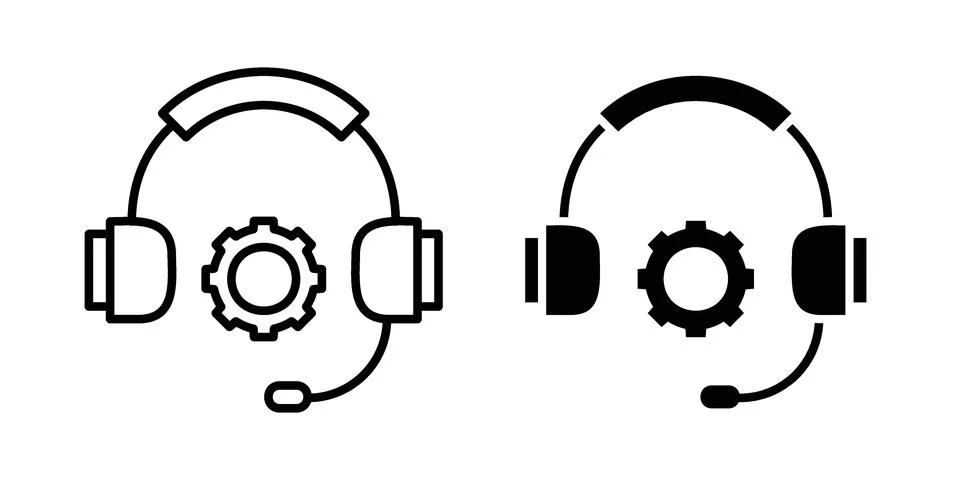 Technical support icon vector design illustrations Stock Illustration