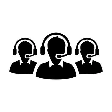 Technical support icon vector male business customer service person profile Stock Illustration