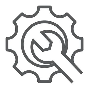 Technical support line icon, business and service, repair sign, vector graphics Stock Illustration