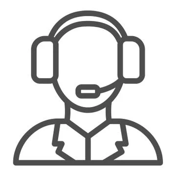 Technical support line icon. Call center vector illustration isolated on white Stock Illustration