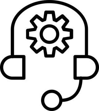 Technical Support Line Icon Design Stock Illustration