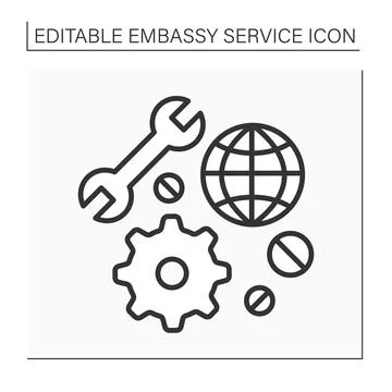 Technical support line icon Stock Illustration