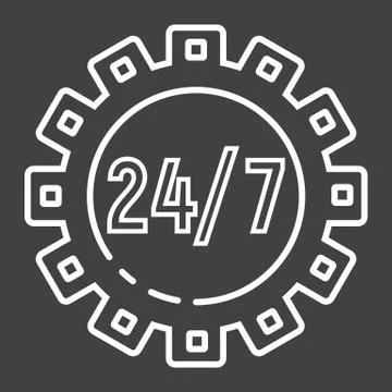 Technical support line icon, seo and development Stock Illustration