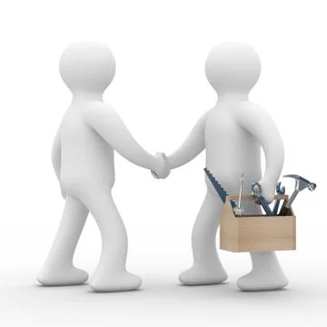 Technical support. On line service. Isolated 3D image Stock Illustration