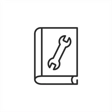 Technical Support Manual Icon Stock Illustration