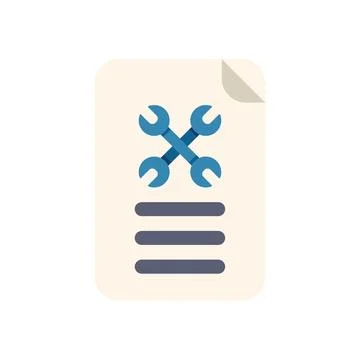 Technical support online help guide with wrench icon Illustrazione stock