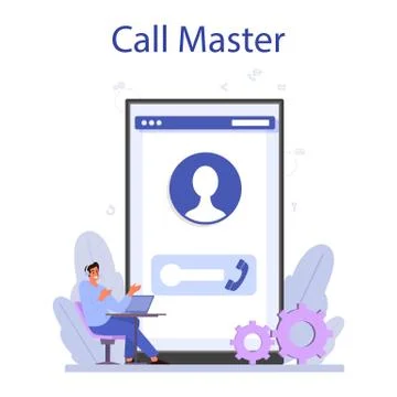 Technical support online service or platform. Idea of customer Illustrazione stock