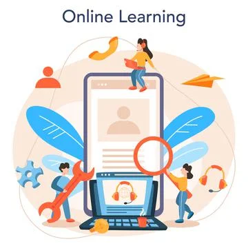 Technical support online service or platform. Idea of customer service. Illustrazione stock