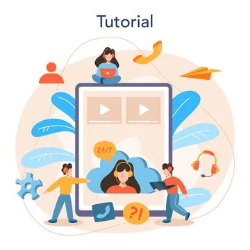 Technical support online service or platform. Idea of customer service. Stock Illustration