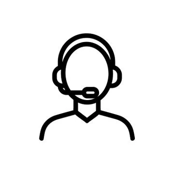 The technical support operator is an icon vector. Isolated contour symbol Stock Illustration