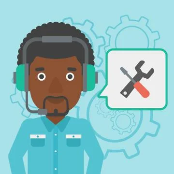 Technical support operator vector illustration Stock Illustration