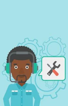 Technical support operator vector illustration Illustrazione stock