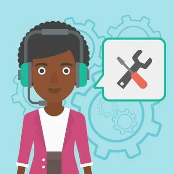 Technical support operator vector illustration Stock Illustration