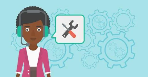 Technical support operator vector illustration Stock Illustration