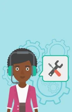 Technical support operator vector illustration Stock Illustration