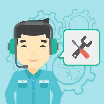 Technical support operator vector illustration Stock Illustration