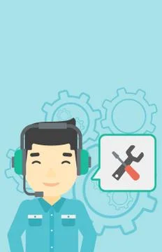 Technical support operator vector illustration Stock Illustration