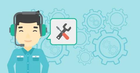 Technical support operator vector illustration Stock Illustration