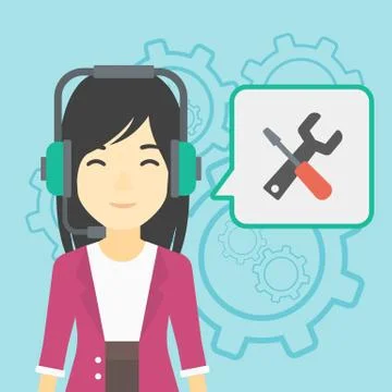 Technical support operator vector illustration Stock Illustration
