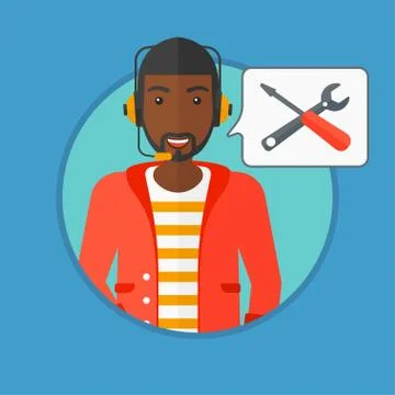 Technical support operator vector illustration Stock Illustration