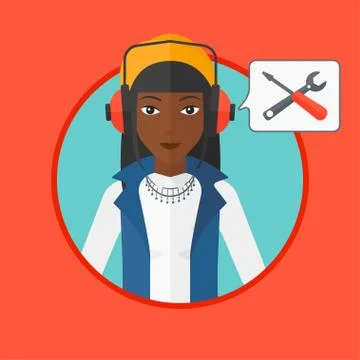 Technical support operator vector illustration Stock Illustration