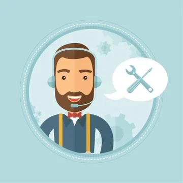 Technical support operator vector illustration Stock Illustration