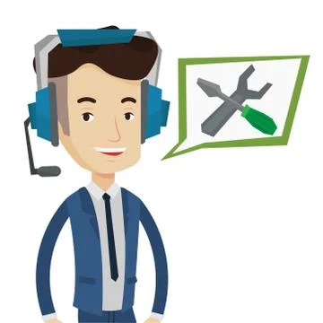 Technical support operator vector illustration Stock Illustration