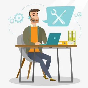Technical support operator vector illustration Stock Illustration