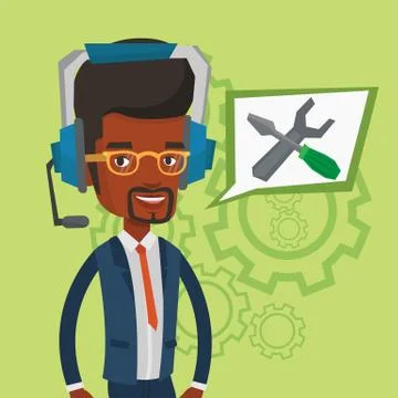 Technical support operator vector illustration Stock Illustration