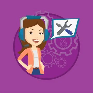 Technical support operator vector illustration Stock Illustration