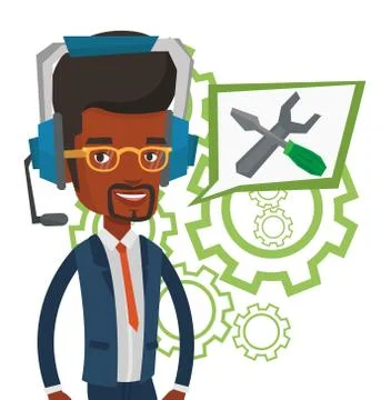 Technical support operator vector illustration Stock Illustration