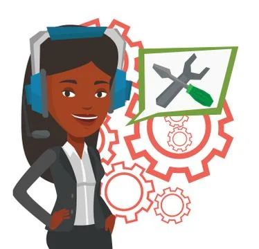 Technical support operator vector illustration Stock Illustration