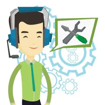 Technical support operator vector illustration Stock Illustration