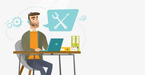 Technical support operator vector illustration Stock Illustration