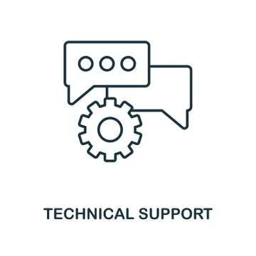 Technical Support outline icon. Simple design from web development icon Stock Illustration