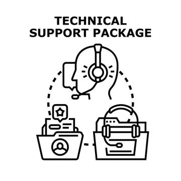 Technical support package vector service concept Stockillustratie